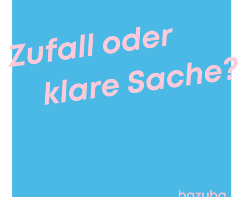 rosa Text in blauem Kästchen